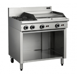 COBRA C9B 2 OPEN BURNERS & 600 GRIDDLE ON BASE